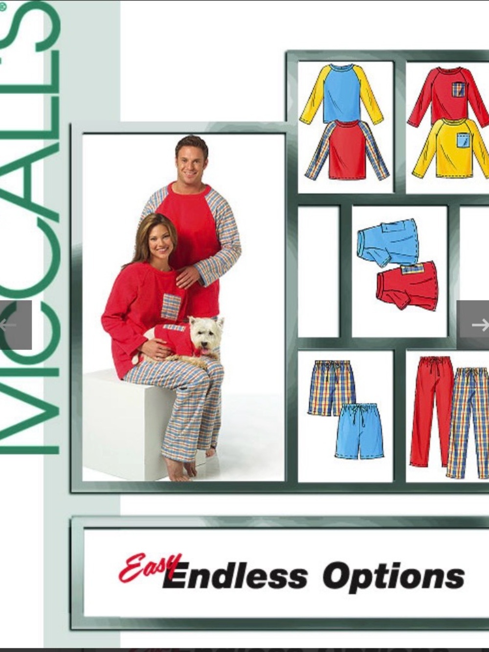 McCall’s 5282 Sewing Pattern size L,XL for Unisex loungewear, PJ's and dog top